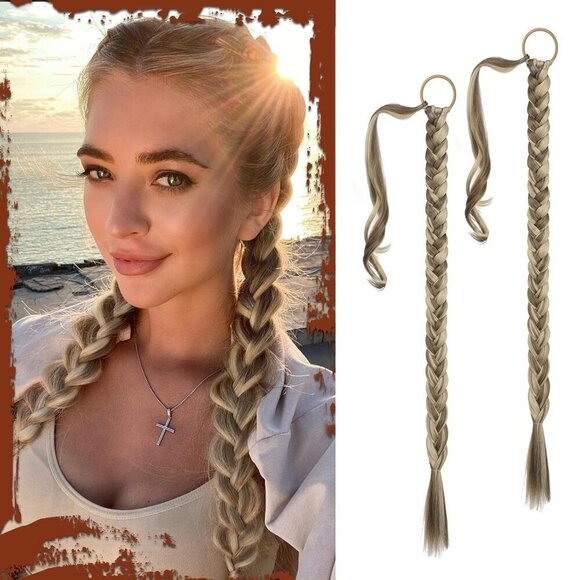 Long Synthetic Ponytail Extensions 26 Inch Soft Fluffy Natural for Daily Wear